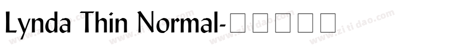 Lynda Thin Normal字体转换